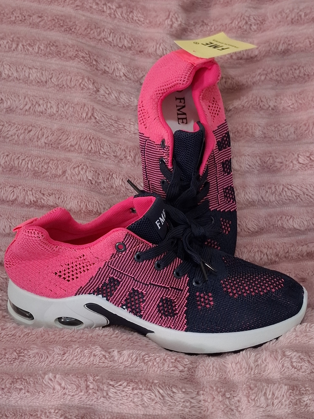 ME Makeover Essentials Women's Pink and Navy Athletic Sneakers - Picture 1 of 8